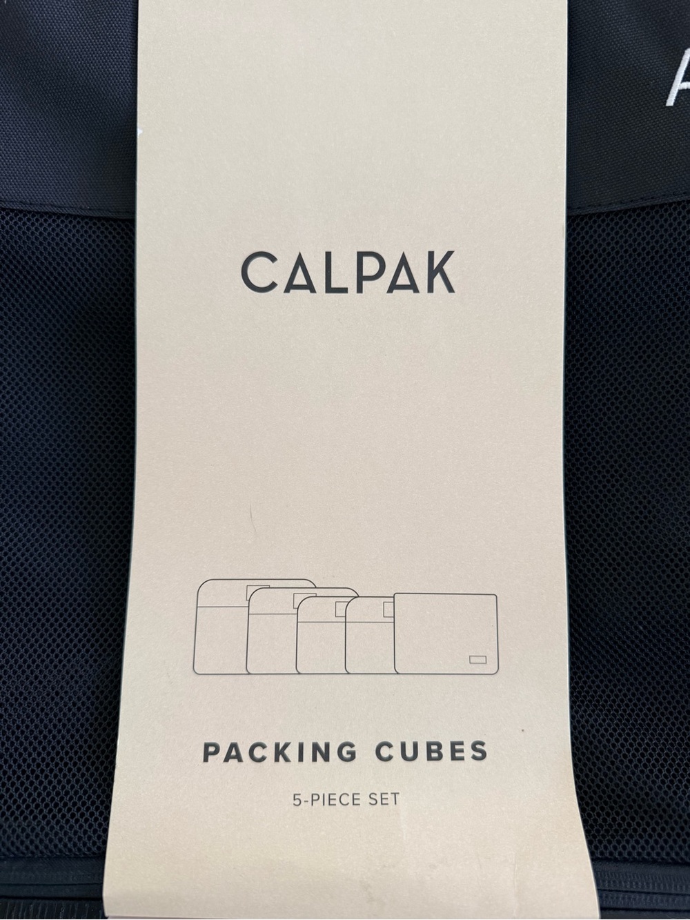 Calpak Black Packing Cubes 5-Piece Travel Set-NWT